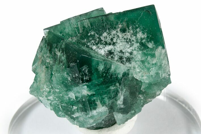 Fluorescent Green Fluorite Twins - Diana Maria Mine, England #337527